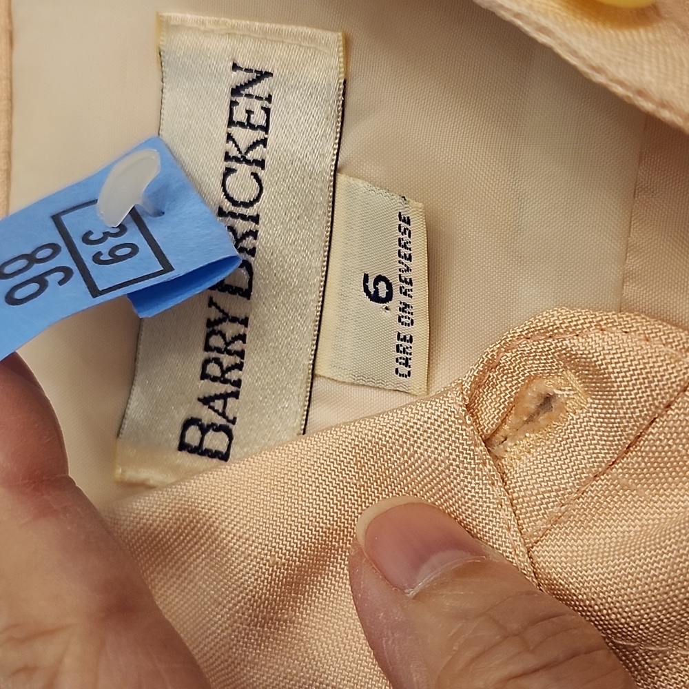 Barry Bricken Vintage Pro Clean Ex Cond Silk Maxi Shirt Dress, Size 6-8, $68 - Picture 2 of 14